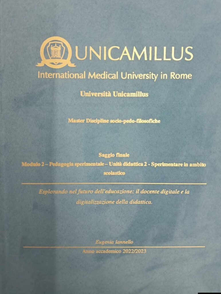 Copertina tesi universitaria personalizzata realizzata da Tesi24