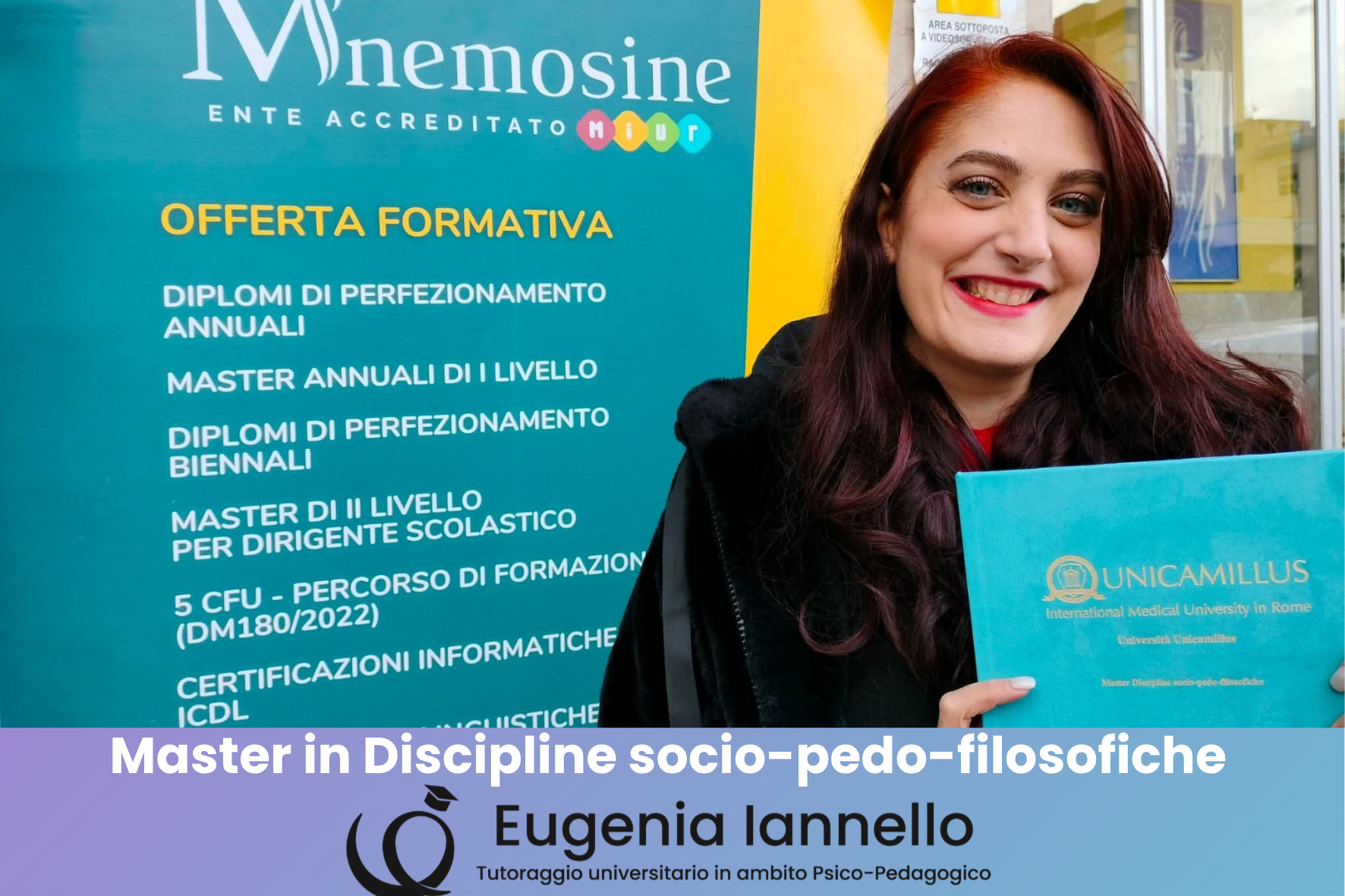 Conseguimento del Master in Discipline socio-pedo-filosofiche con saggio sul docente digitale e la digitalizzazione della didattica